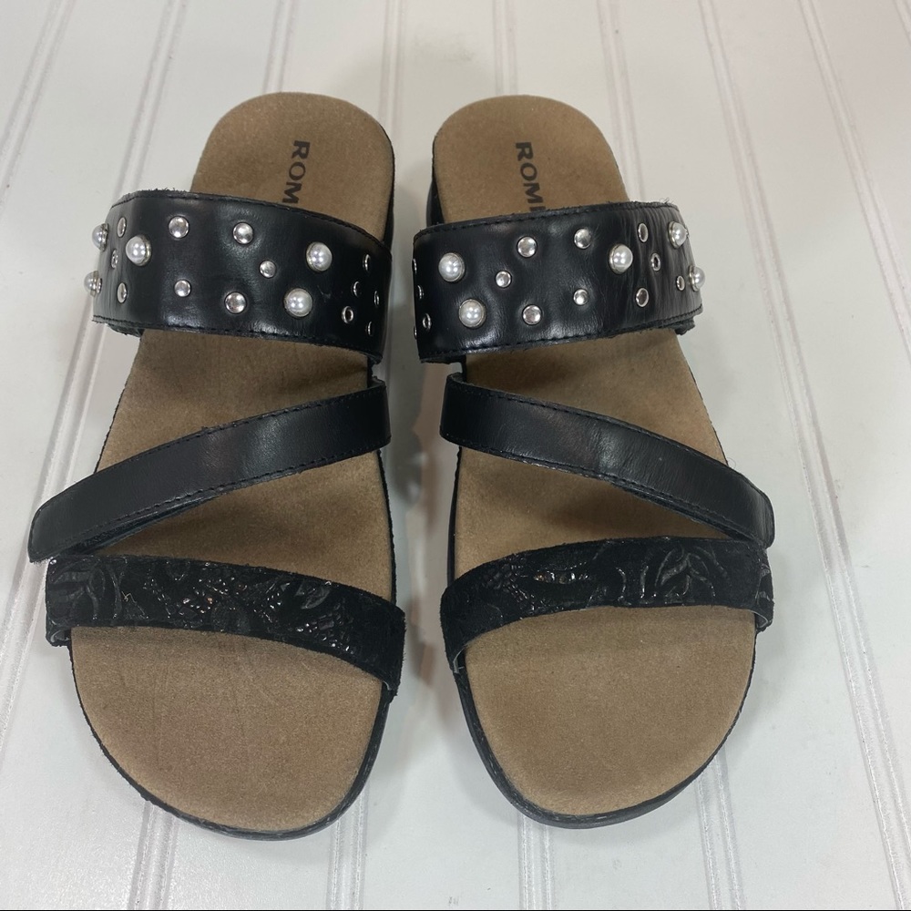 Romika Fidschi 62 Black leather sandal - Picture 2 of 8